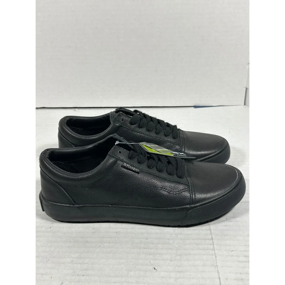 SR Max SRM166 Womens 7.5 Black Leather Slip Resistant Work Shoes Sneakers NEW